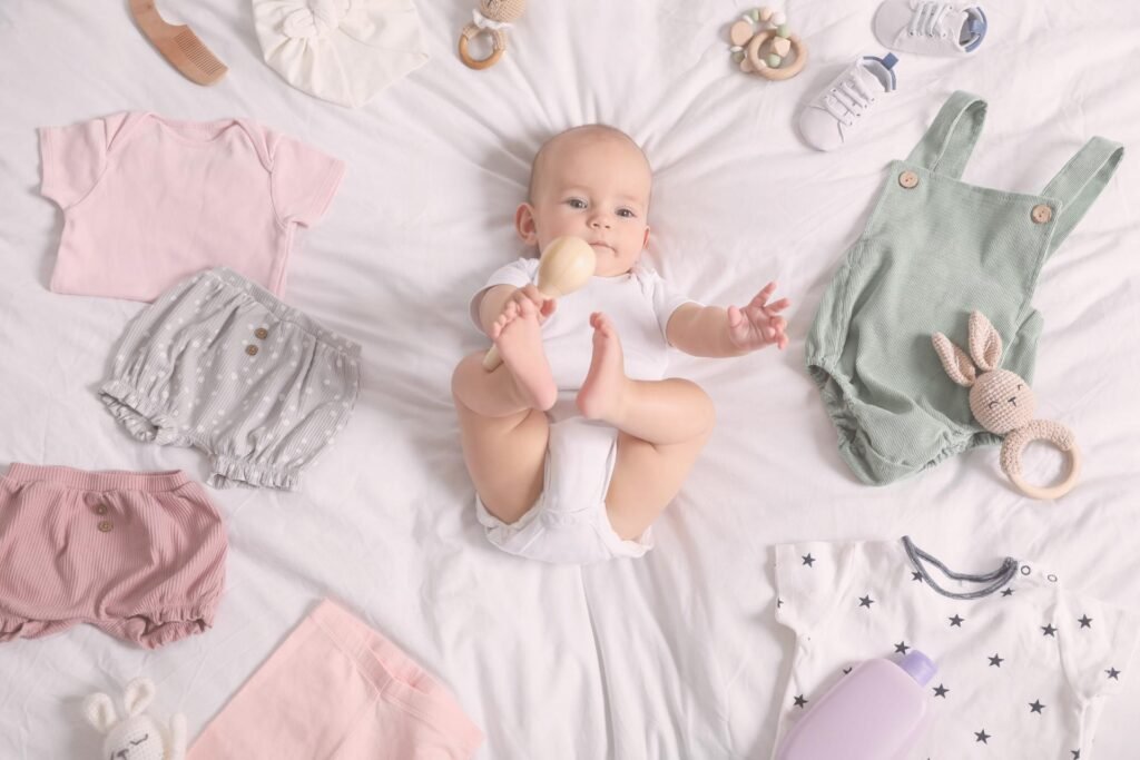 babykleertjes klaargelegd