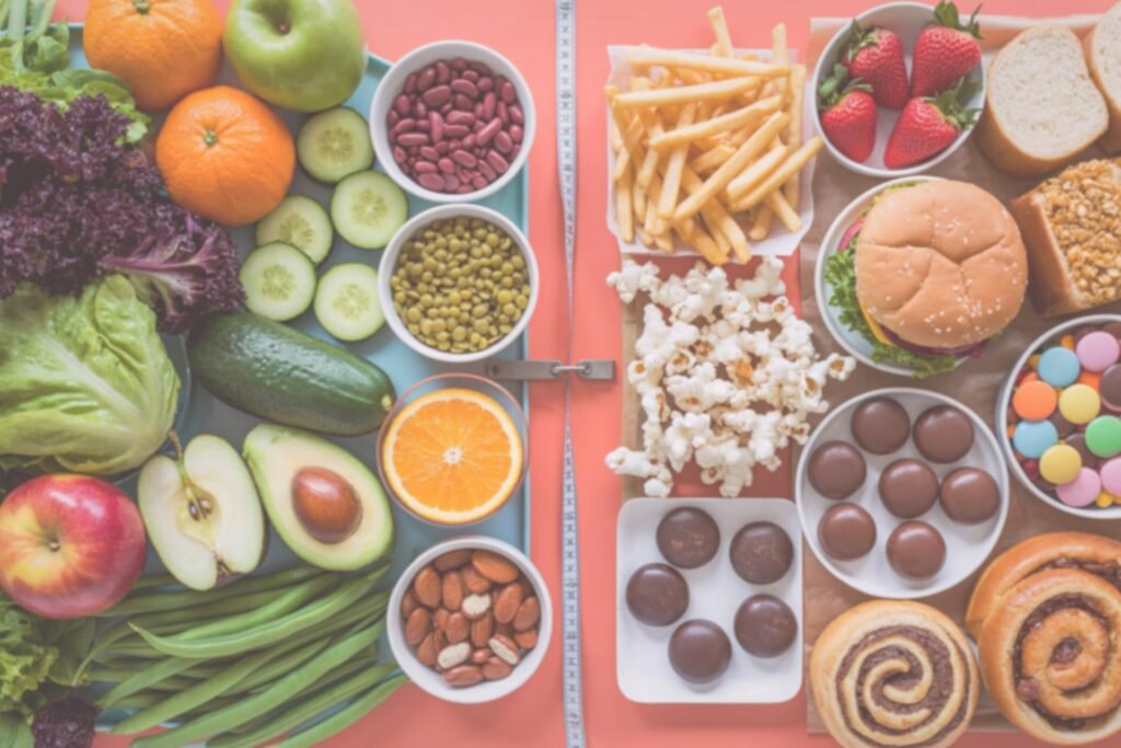 Gezonde voeding zoals fruit, groenten en noten tijdens zwangerschap